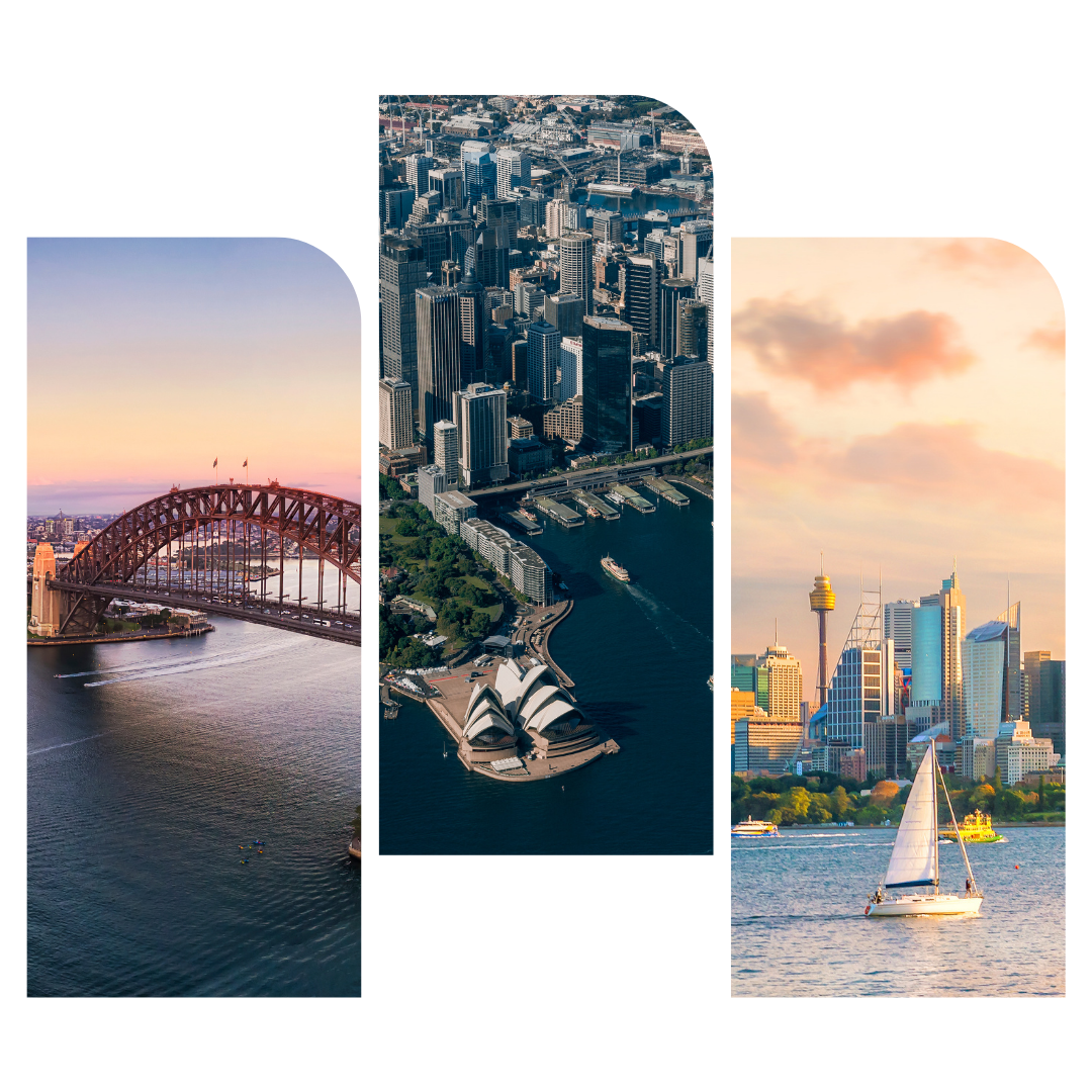 Sydney harbour and city skyline collage